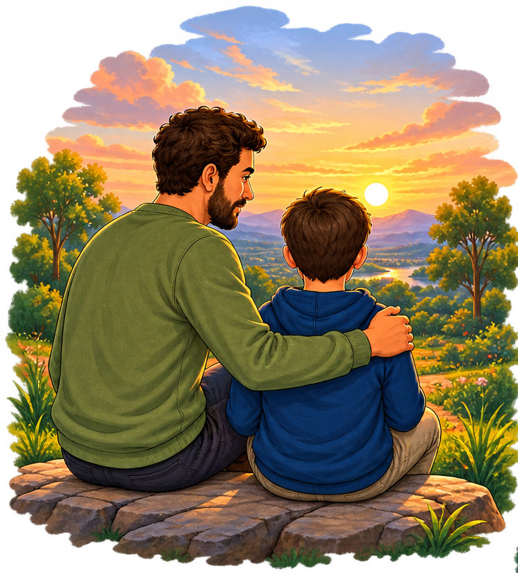 A father and child together